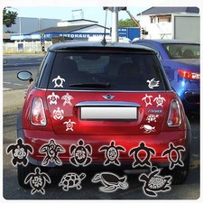 Autoaufkleber Schildkröte Hawaii Hibiskus Turtle Auto Aufkleber Sticker A058-S