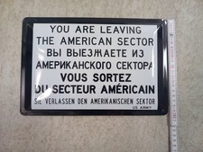 Retro DDR Grenzschild  Sektor Blech 30cm mal 20cm wie neu, sehr guter Zustand 