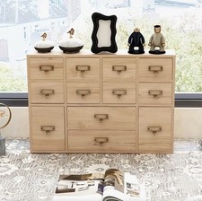 12 Schubladen Vintage Apothekerschrank Holz Schublade Box Aufbewahrung Natur  