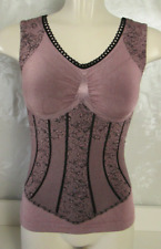 Schlankstütz🌸 M 38/40 Mieder Top Corsagenoptik Spitze mauve PU+UBF SK 2 Shape🌸