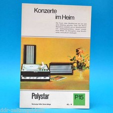 Polystar Koffer-Stereo-Anlage DDR 1968 | Prospekt Werbung Werbeblatt DEWAG P15 C
