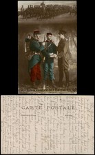 .Frankreich Patriotika France Militär Fotokunst Unis contre les Barbares 1915