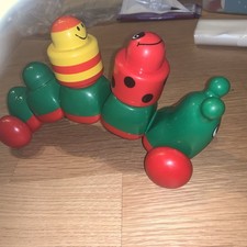 Lego Primo Raupe grün rot mit Rasselfunktion