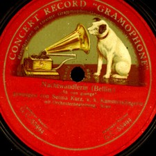 SELMA KURZ -SOPRAN- A non giunge "Nachtwandlerin"1-seitige Schellackplatte S2305
