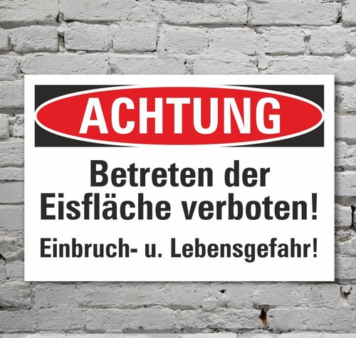 Schild achtung betreten der - achtung,