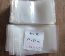100 Stk 12 x 17 cm fest Druckverschluss Beutel Plastik ZIP Tütchen 1 x benutzt