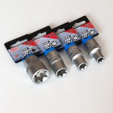 Steckschlüssel Einsatz E-Profil Außen Torx, Antrieb 12,5 mm (1/2") Nüsse E10-E24