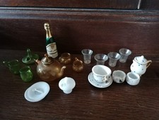 Altes Glas Puppenstube Puppen