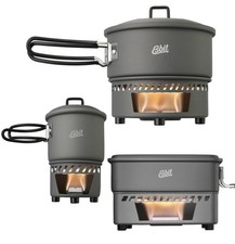 Esbit Trockenbrennstoff Kochset 585, 1000ML oder 1100ml aus Aluminium Camping