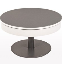 Vierhaus 1963 runder Couchtisch Beistelltisch mit Stauraum höhenverstellbar Glas