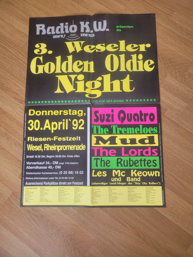 Rubettes konzert poster von - konzert,