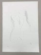 Gustav Seitz Zwei Mädchen Lithographie 1960 handsigniert und nummeriert 168/300