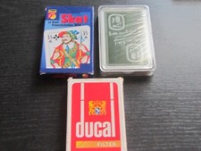 3 Kartenspiele 32 Skatblatt mit Werbung Ducal Filter, Bittburger, Idena Spiel