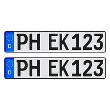 2x Kfz Kennzeichen 52x11cm