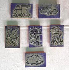6x DDR Kinderstempel VEB Famos Leipzig Stempel #010
