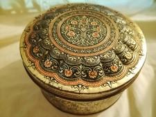 Jacobs Kaffee Bremen Vintage Kaffeedose blechdose rund tolles Muster Patina 15x8