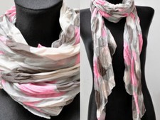 XXL Silk Seidenschal Lang Schal Langschal Halstuch Seide Tuch Blumen Damenschal 