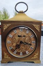 Dekorative HERMLE Tischuhr  Messinggehäuse Quartz vintage 