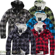 CHECK SHIRT LUMBER GEFÜTTERT + KAPUZE HOLZFÄLLER WINTER FLANELL HEMD TEDDYFUTTER
