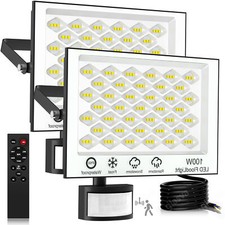 100W 200W LED Fluter mit Bewegungsmelder Strahler Mit Fernbedienung Gartenlampe