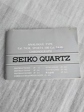 Seiko Cal. 7A38 Sports 100 Bedienungsanleitung Booklet Instructions 1980er Jahre