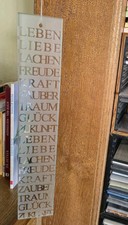 Glas Mobile Glasplatte Sprüche Wünsche 40 x 7 cm groß Glasmobile Glasplatte