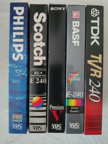 Vhs video leer - leer, kassetten