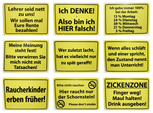 Spruchschilder 14 cm - spruchschilder, 21