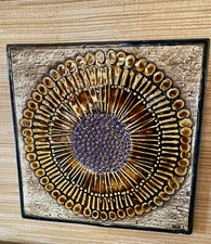 Lisa Larson Wandfliese „Blume“ Gustavsberg UNIK 1960er Mid-Century