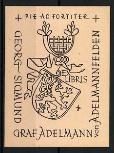 Exlibris georg sigmund - georg, graf