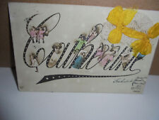 Mech.Künst.AK Catherine Kinder,Frauen,Stoffhaube,Stoffschleifen gel.24.II.05