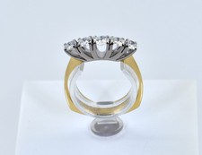 Diamant Ring 750/000 18 K Gelb-/ Weißgold 5 Brillanten zus. 0,62 ct