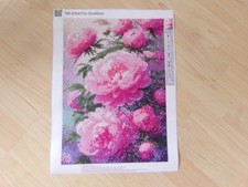 Diamond Painting Bild fertig gelegt 30x40 cm "Pfingstrosen 2"