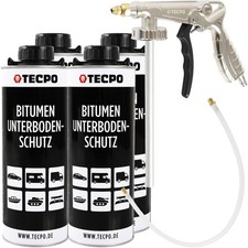 4L TECPO UNTERBODENSCHUTZ BITUMEN SCHWARZ STEINSCHLAGSCHUTZ + SPRÜHPISTOLE