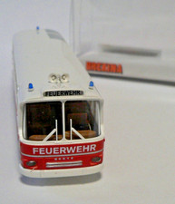 Feuerwehrmodellauto, Magirus Deutz, Bus  MTW, von Fa. BREKINA , H0/1:87  Modell