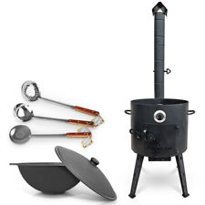 Gusseisen Kazan 12 L Deckel Utschak Uchag Feuerofen 40cm Schaumlöffel казан учак