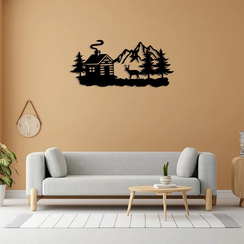 Bergblick wandkunst aus metall - bergblick,