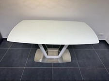 Großer Glas Esstisch, modern, Milchglas Glastisch Tisch Mit Glasplatte