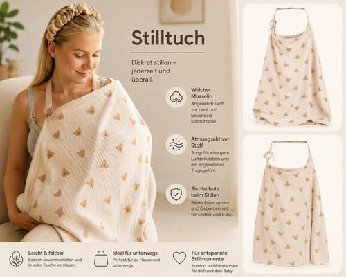 Stilltuch aus baumwolle - stilltuch,