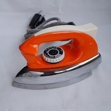 60er Bügeleisen elektrisch Orange klein Reisebügeleisen ELEKTRA ER56 Top-Zustand
