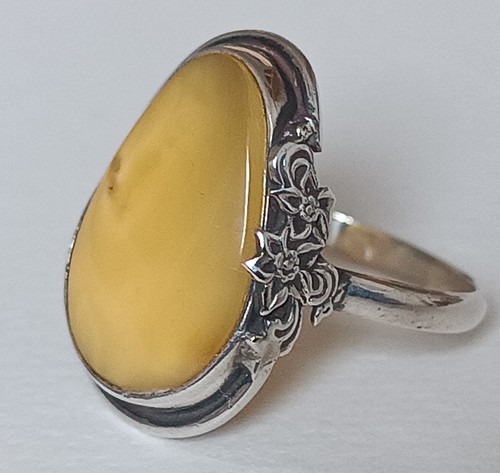 Ring silber bernstein - ring,