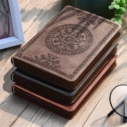 Retro mini notizbuch pu - a6,