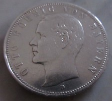 MDS DEUTSCHES REICH KAISERREICH BAYERN FÜNF 5 MARK 1903 D "OTTO", SILBER #A