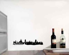 Samunshi Wandtattoo Barcelona Skyline 30x6cm  30 x 6cm
