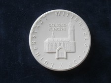 Porzellan Medaille DDR 450