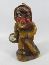 alte figürliche Kerze Wachsfigur Hexe ca. 15 cm Gautsch Wachskunst W.-Germany