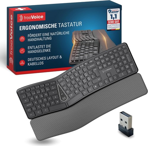 Ergonomische wireless tastatur - wireless,