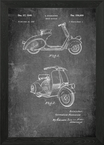 Vespa patent gerahmtes - patent,