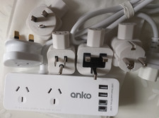 Original Anko Desk Power Socket with 3USB C, ANVODE 2 Way Desktop Power Socket .