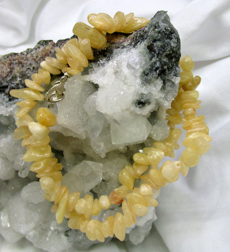 Calcit orange edelstein kette - calcit,